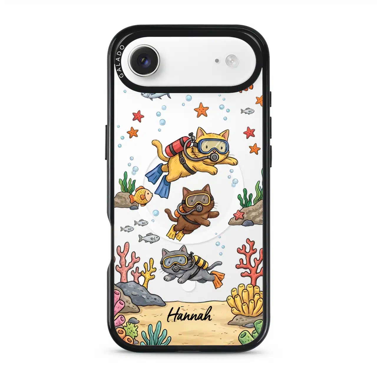 Diving Meow phone case — GALADO Under The Sea collection