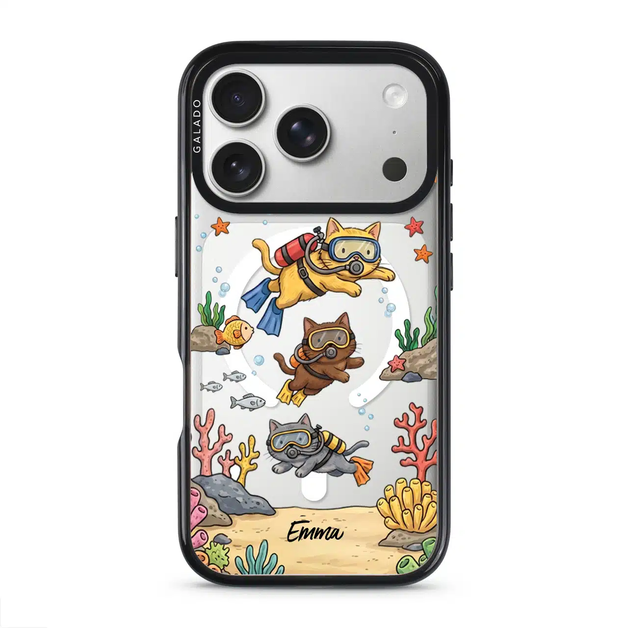 Diving Meow phone case — GALADO Under The Sea collection