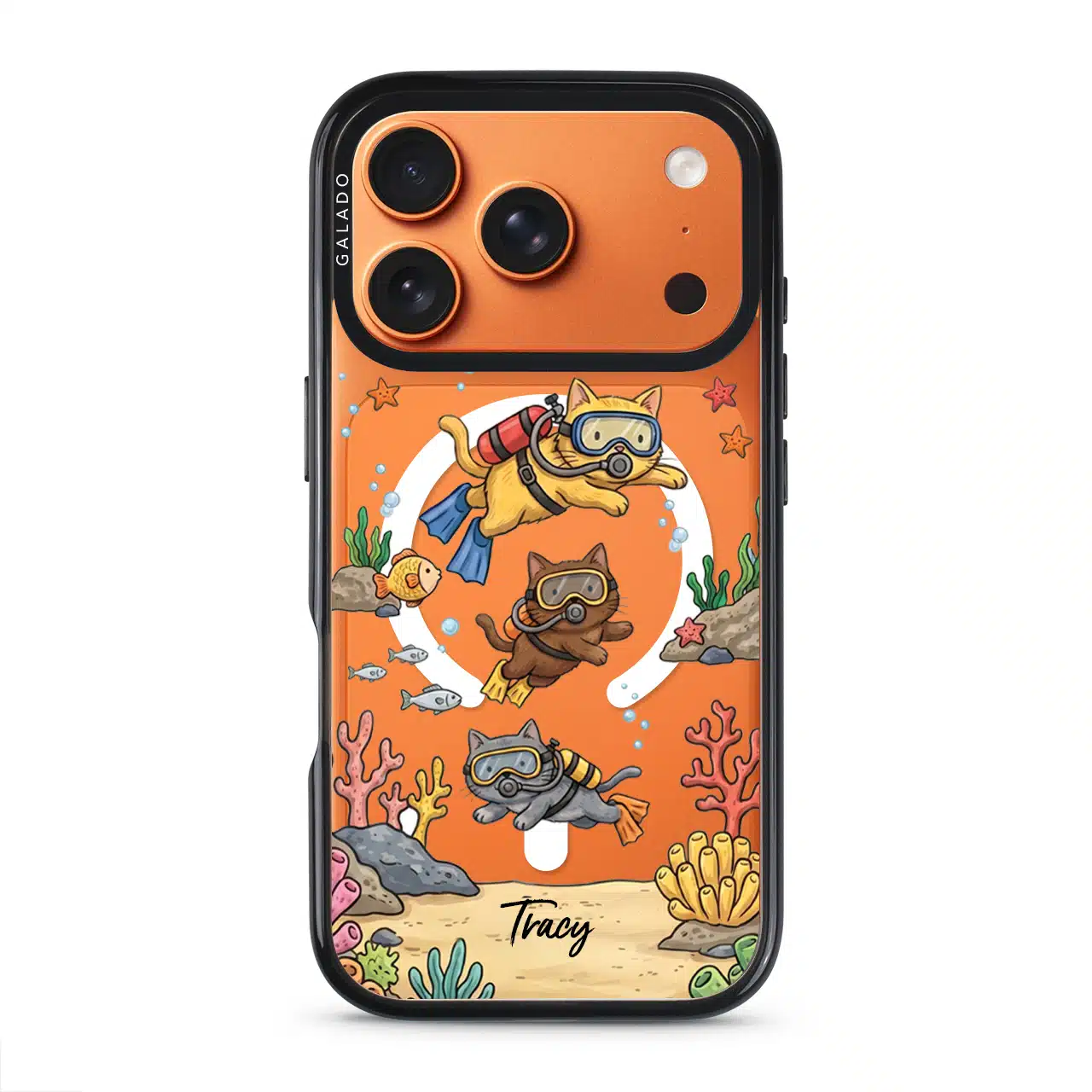 Diving Meow phone case — GALADO Under The Sea collection