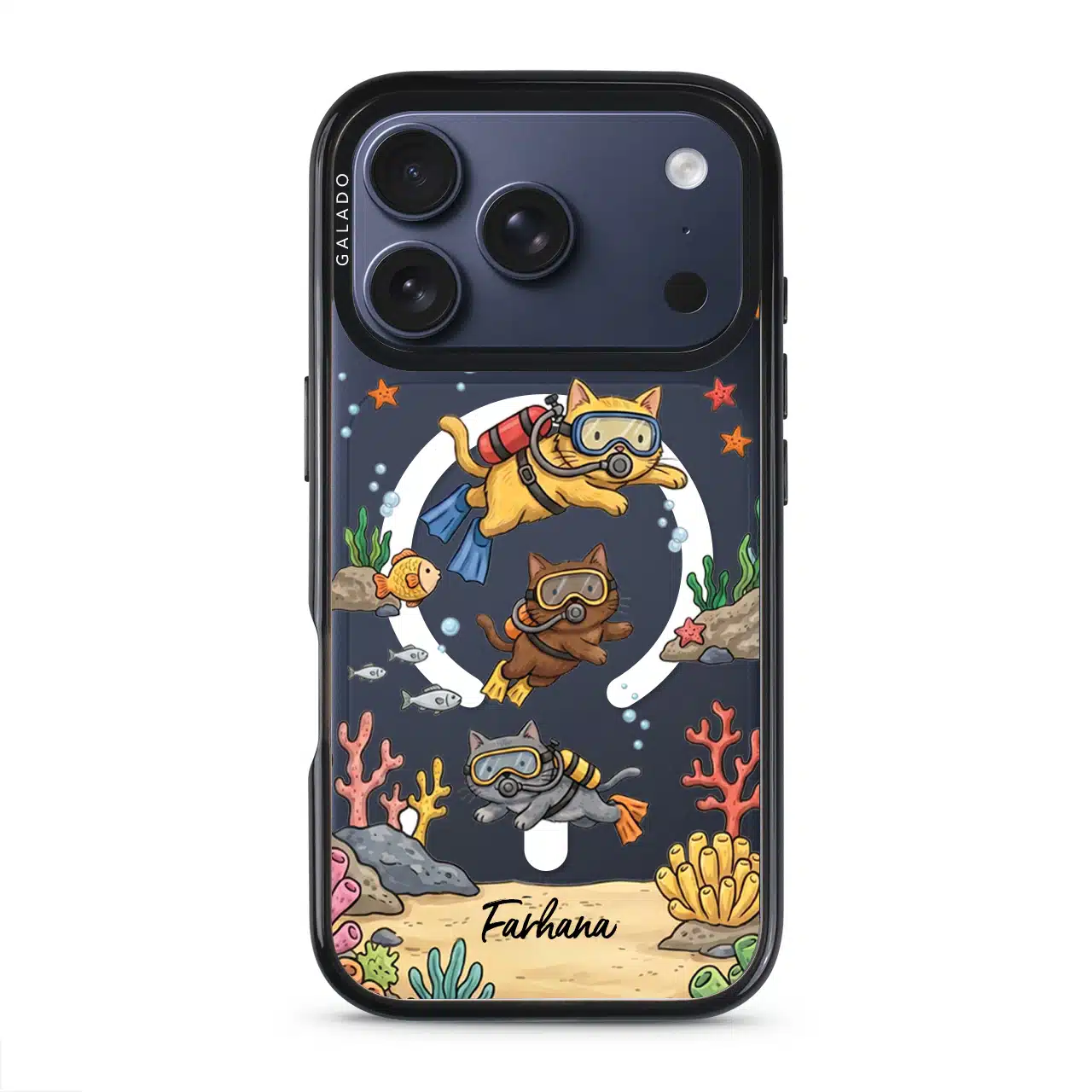 Diving Meow phone case — GALADO Under The Sea collection