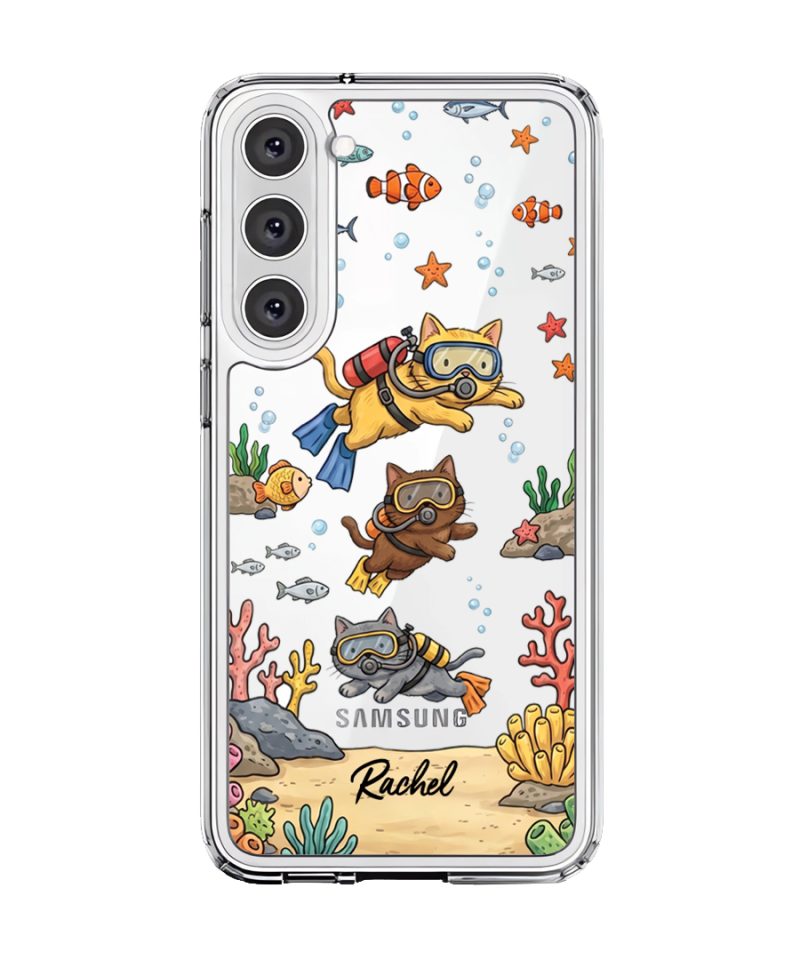 Diving Meow phone case — GALADO Under The Sea collection