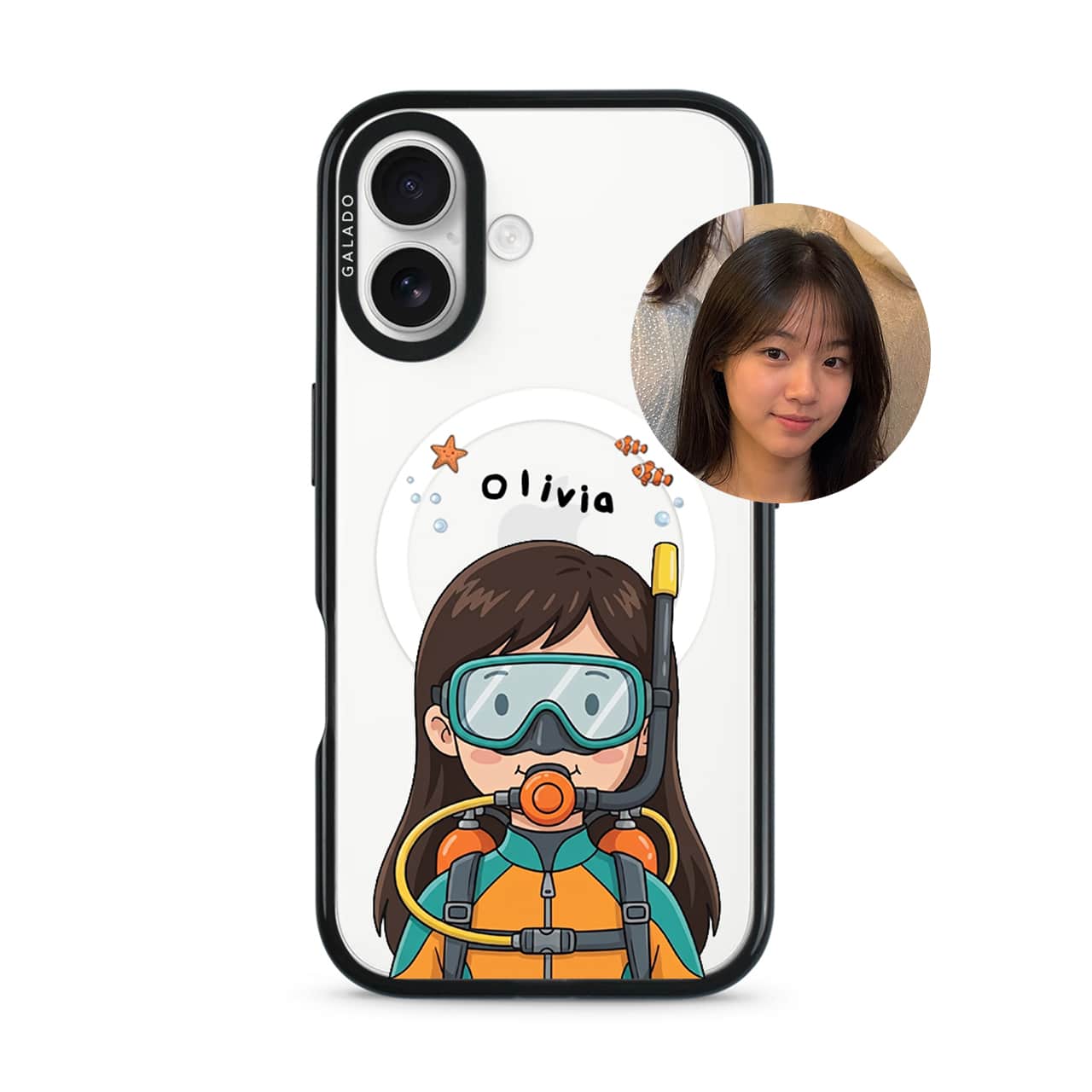DivingMe Custom Drawing GALADO Under The Sea phone case