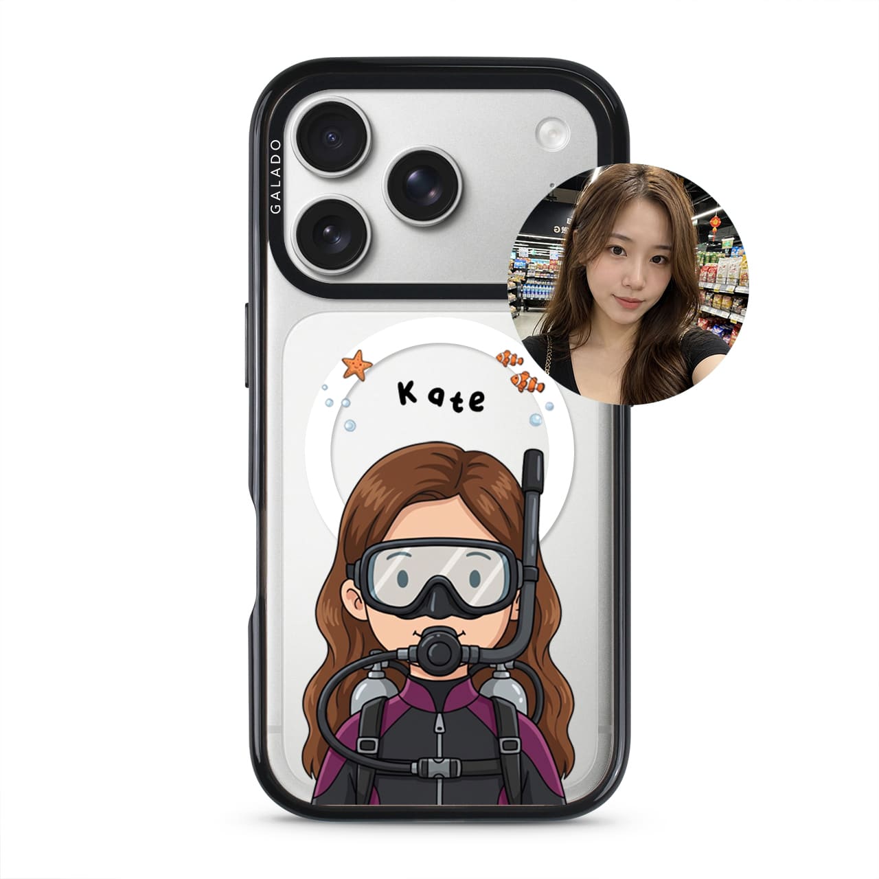 DivingMe Custom Drawing GALADO Under The Sea phone case