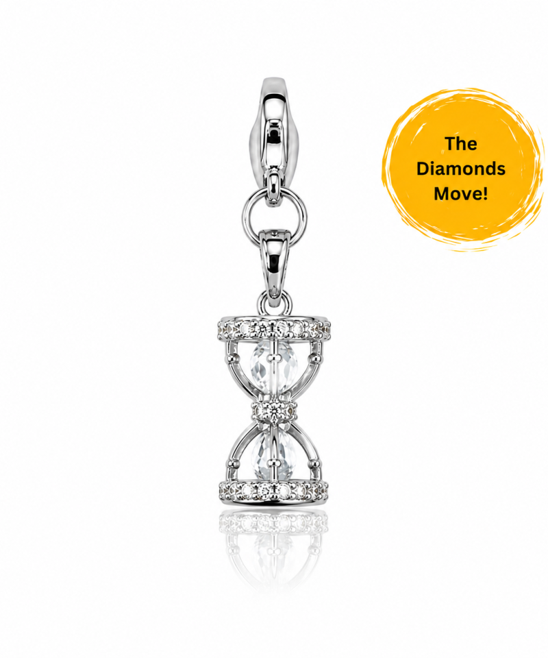 Clip-On Charm (Silver Hourglass)