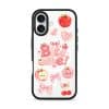 Design your own phone case: pink apple and bow sticker design on a clear GALADO case