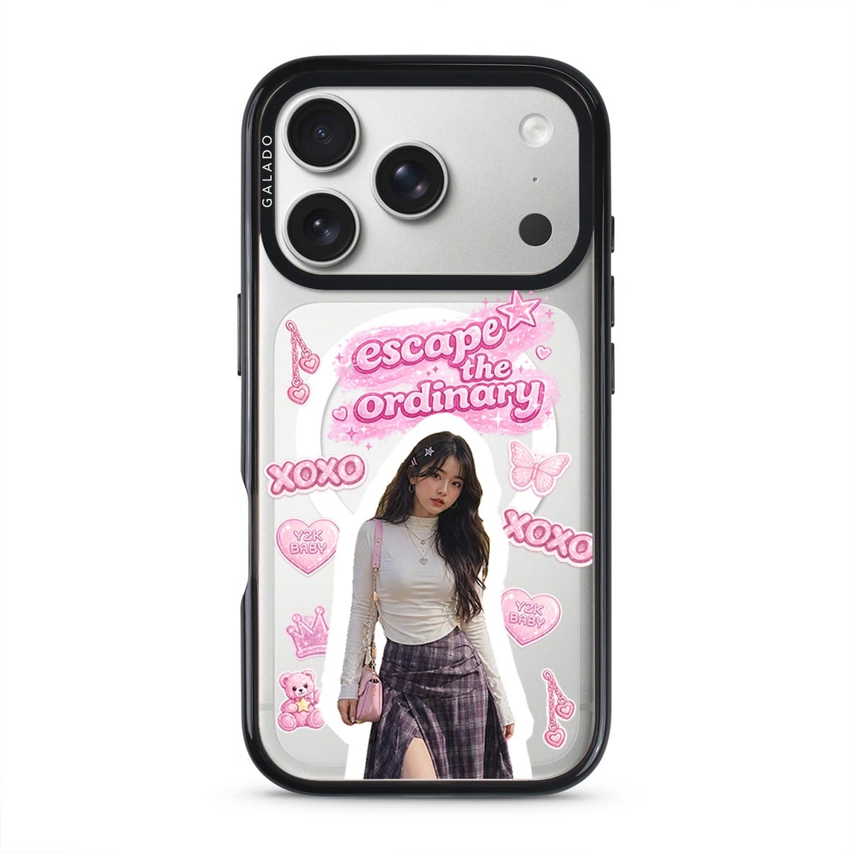 Your own photo with stickers on a custom iPhone case, GALADO