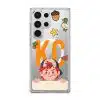 Design your own phone case for Samsung Galaxy: initials and cute doodle stickers on a clear GALADO case