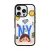 Design your own phone case: initials and cute animal doodle stickers on a clear GALADO case
