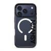 Align Custom Name phone case, personalised name set vertically in bold type on a clear case