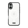 Grande Custom Name phone case, personalised name in bold condensed type on a clear case