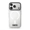 Grande Custom Name phone case, personalised name in bold condensed type on a clear case
