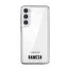 Grande Custom Name phone case, personalised name in bold condensed type on a clear case