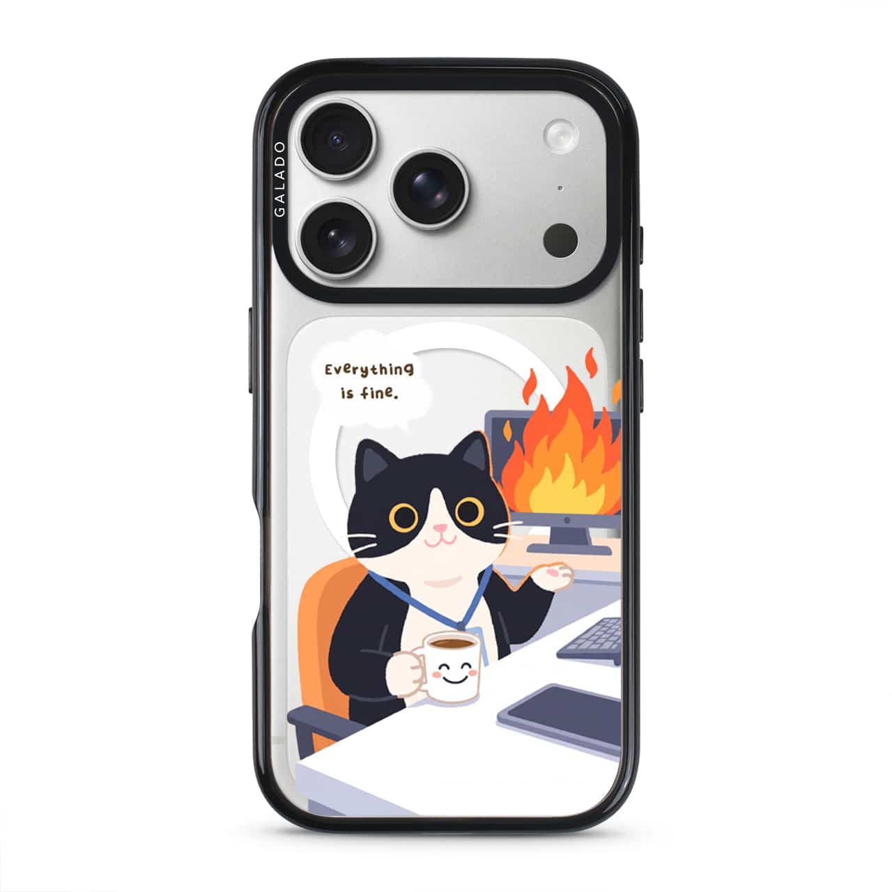 Meowffice Calm in Chaos office-cat phone case