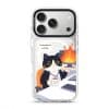 Meowffice Calm in Chaos office-cat phone case, add your own text (view 2)