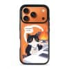 Meowffice Calm in Chaos office-cat phone case, add your own text (view 4)