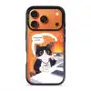 Meowffice Calm in Chaos office-cat phone case, add your own text (view 4)