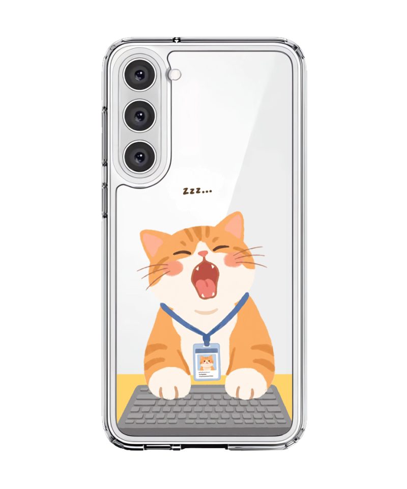 Meowffice Keyboard Nap Cat office-cat phone case, add your own text (view 8)
