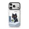 Meowffice Mentally OOO office-cat phone case, add your own text (view 2)