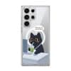 Meowffice Mentally OOO office-cat phone case, add your own text (view 9)
