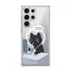 Meowffice Mentally OOO office-cat phone case, add your own text (view 9)