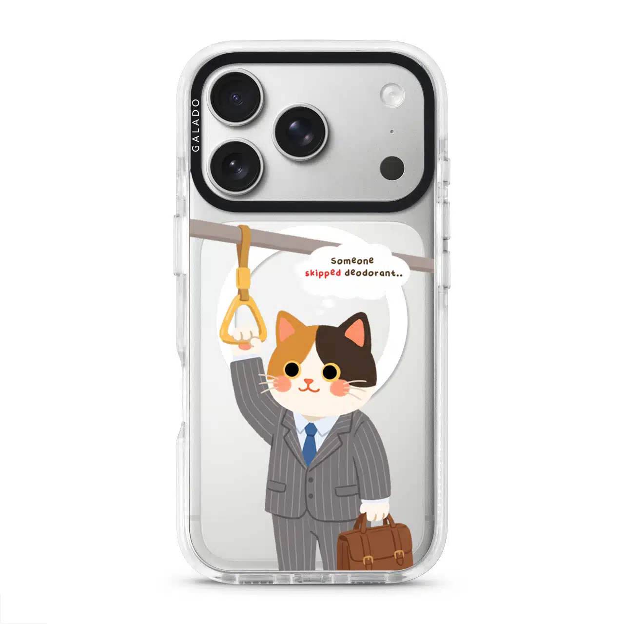 Meowffice Rush Hour Cat office-cat phone case, add your own text (view 2)