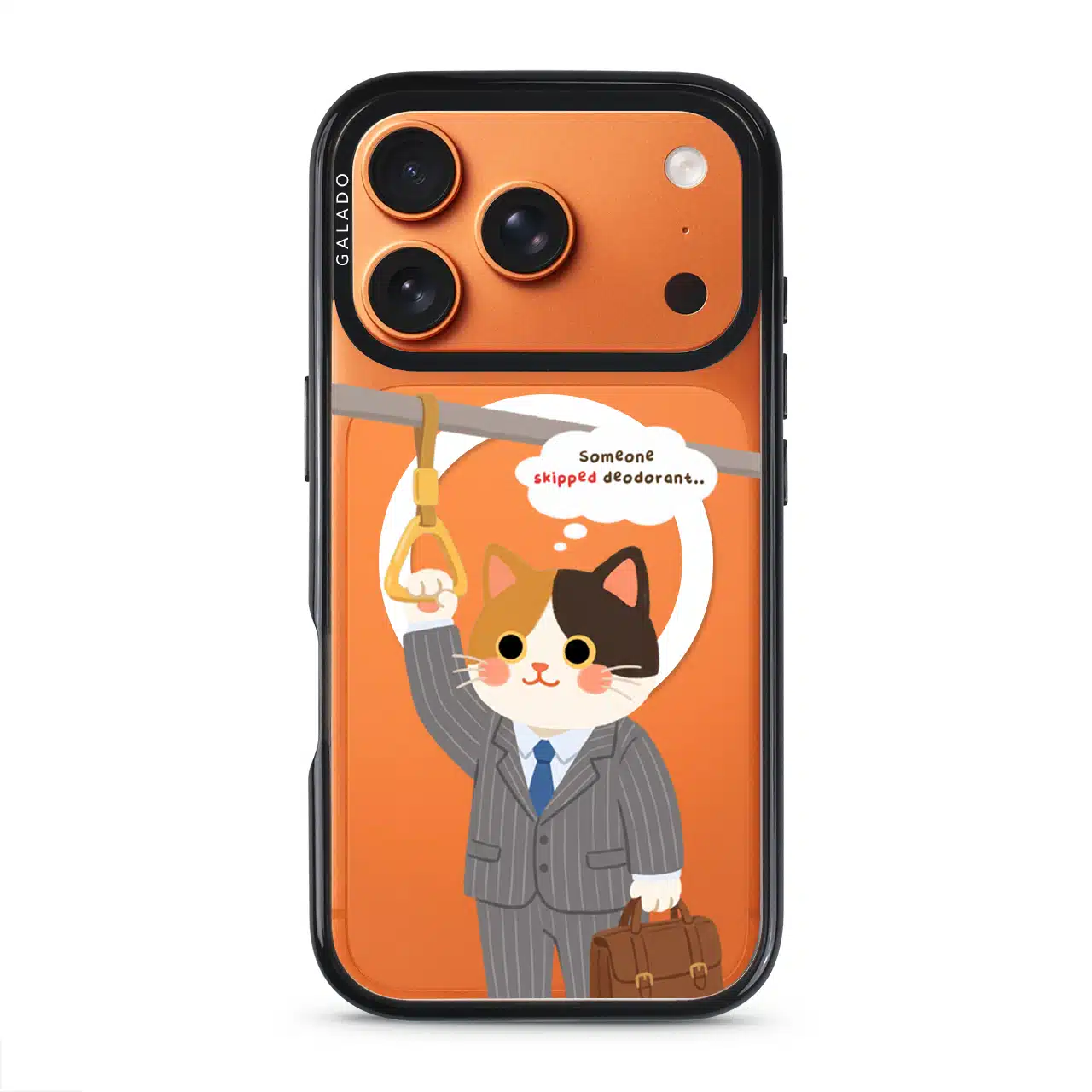 Meowffice Rush Hour Cat office-cat phone case, add your own text (view 4)