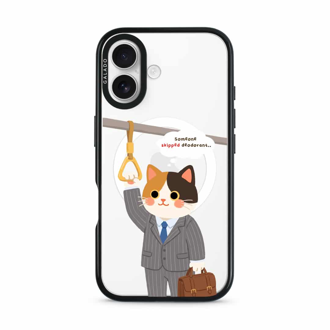 Meowffice Rush Hour Cat office-cat phone case, add your own text (view 5)