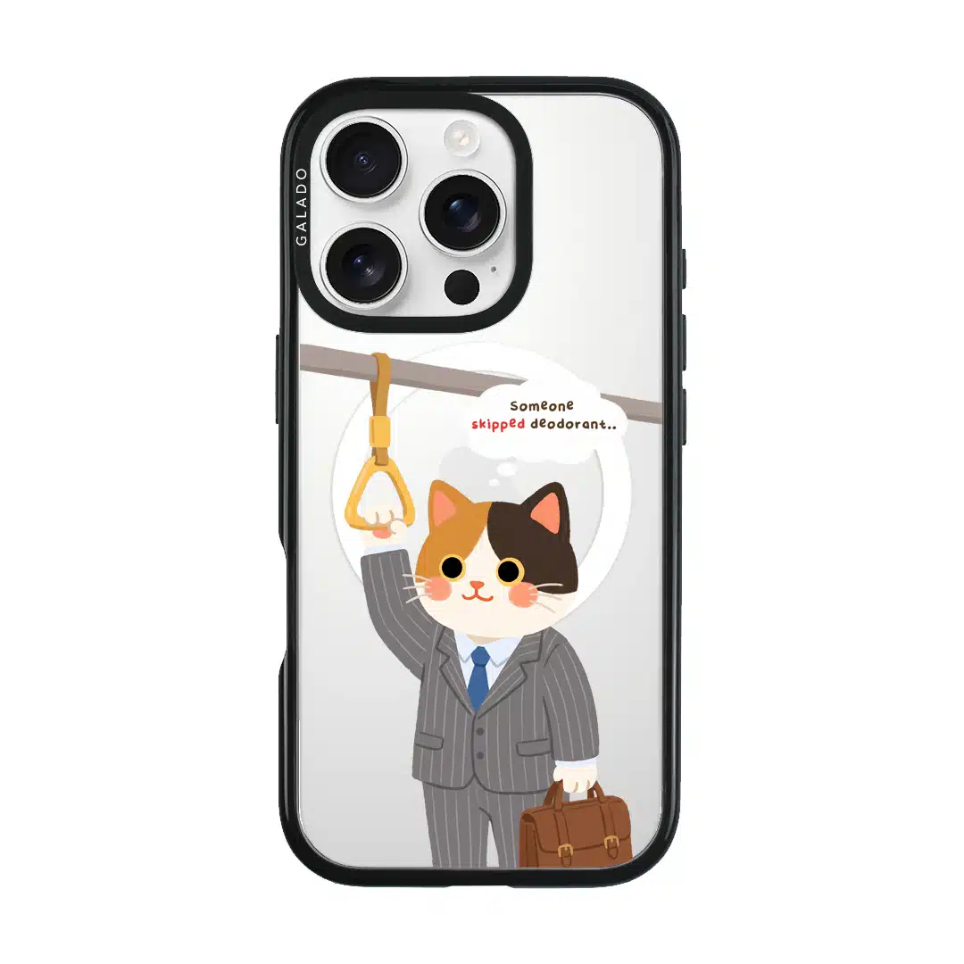 Meowffice Rush Hour Cat office-cat phone case, add your own text (view 6)