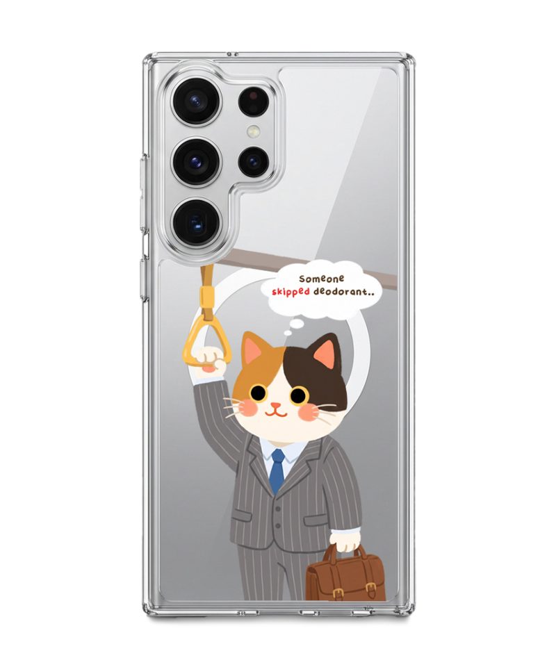 Meowffice Rush Hour Cat office-cat phone case, add your own text (view 9)
