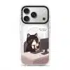Meowffice Sure Boss Cat office-cat phone case, add your own text (view 2)