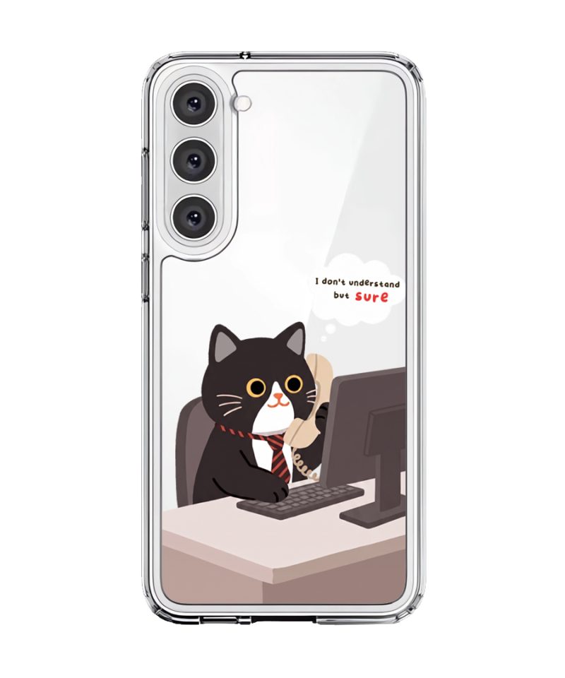 Meowffice Sure Boss Cat office-cat phone case, add your own text (view 8)