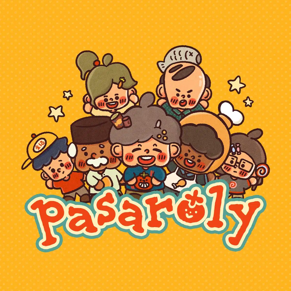Pasaroly by Fibiii Art Studio: the little gang of Malaysian characters