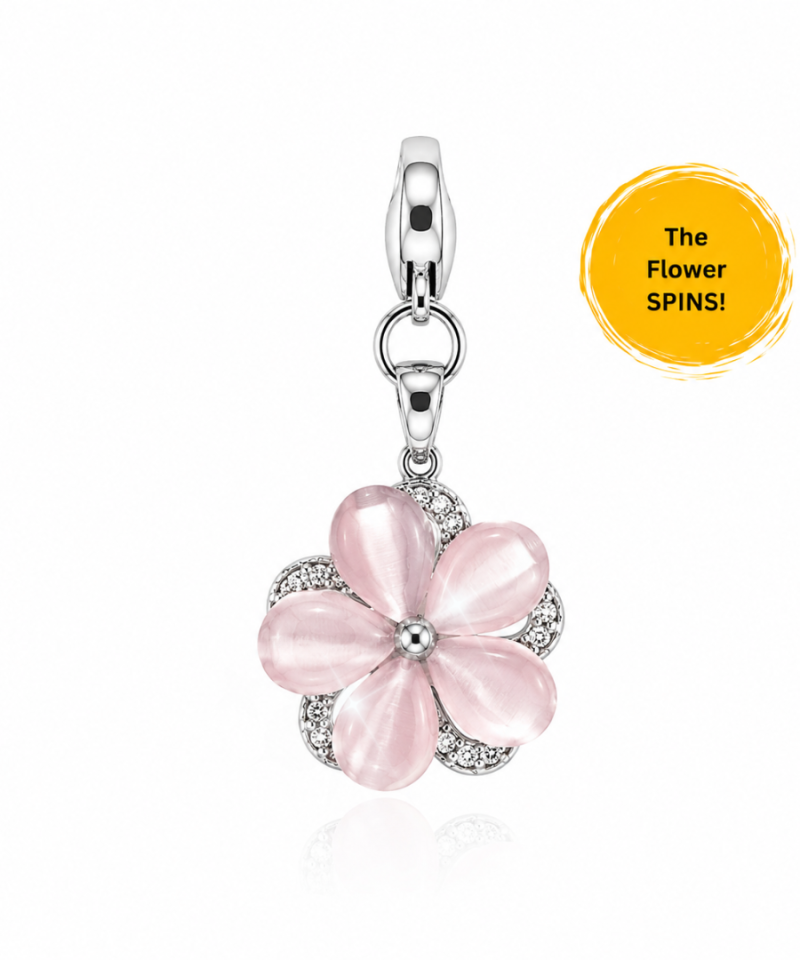 Clip-On Charm (360 Pink Marble)