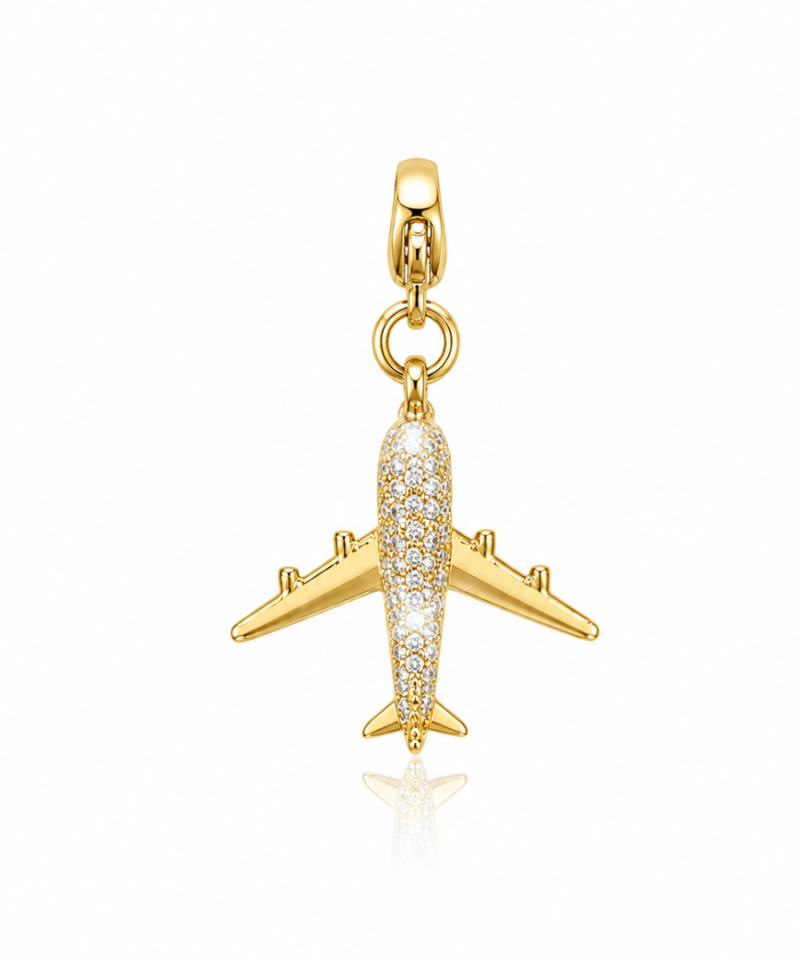 Clip-On Charm (Gold Plane)