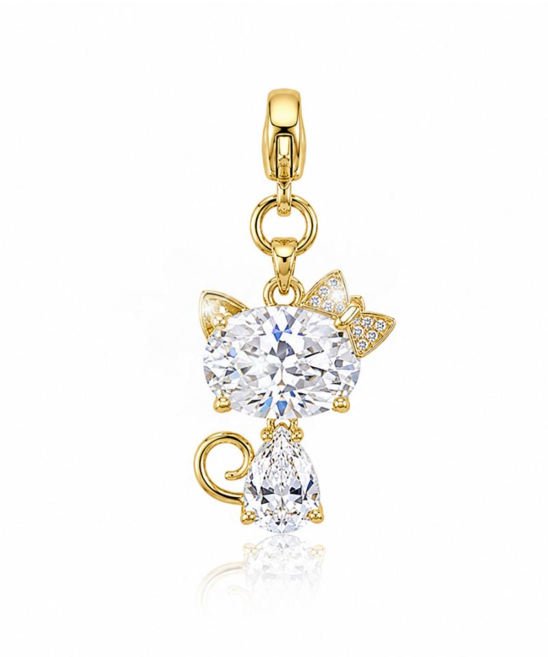 Clip-On Charm (Gold Cat)