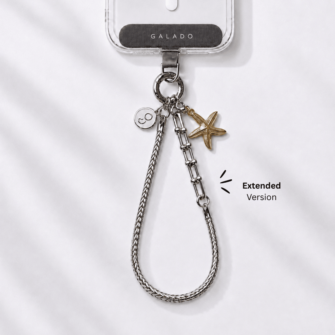 GALADO Stylink Extended metal phone chain, 15cm stainless steel wrist loop
