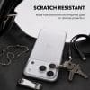 Scratch resistant Clarity lens protector on an iPhone beside keys, diamond-hard tempered glass