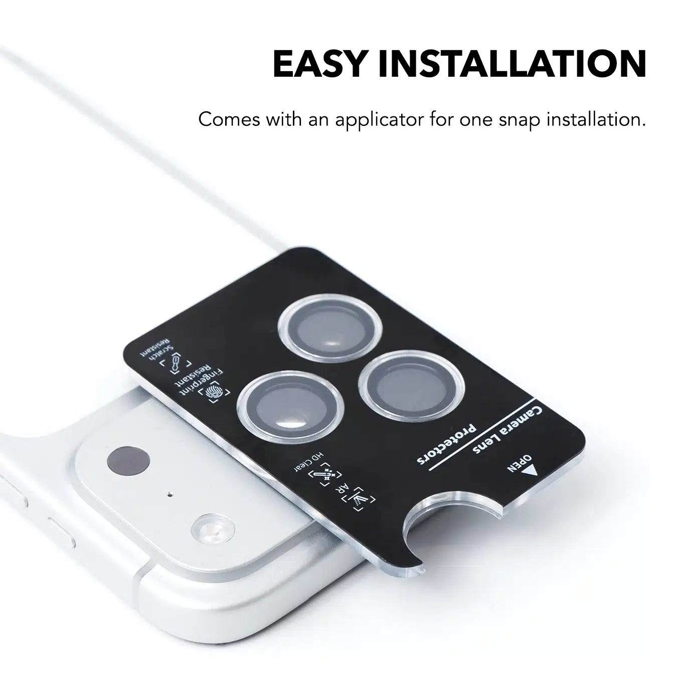 Clarity lens protector with the included applicator for one snap installation