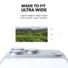 Clarity lens protector fits the iPhone Ultra Wide camera with no black rings or borders