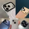 Clarity lens protector fitted to iPhones in several colours
