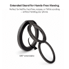 Carbon Duo Magnetic Grip in Carbon Black extended to 180 degrees as a hands free stand