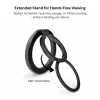 Carbon Duo Magnetic Grip in Carbon Black extended to 180 degrees as a hands free stand
