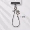 GALADO Stylink Extended metal phone chain with a clip-on charm attached