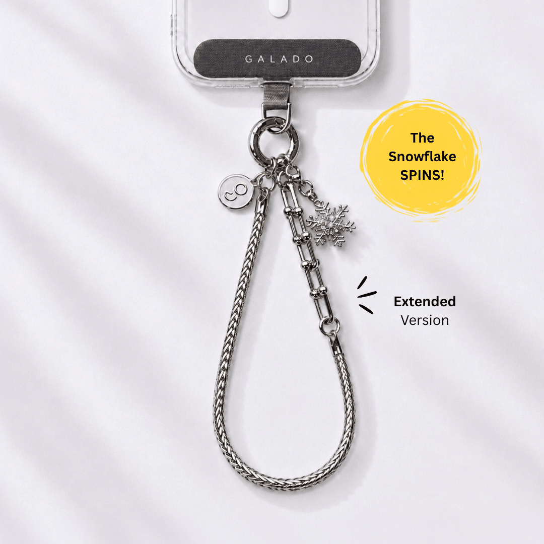 GALADO Stylink Extended metal phone chain, 15cm stainless steel wrist loop