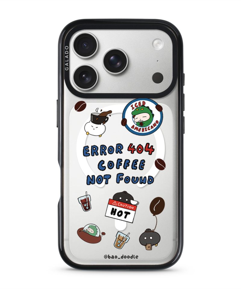 Bao Doodle Coffee 404 not found phone case (view 1)