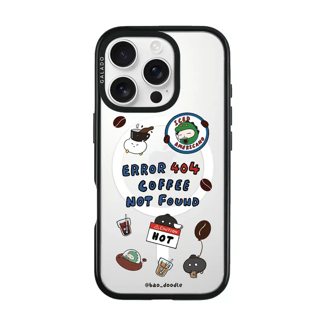 Bao Doodle Coffee 404 not found phone case (view 3)