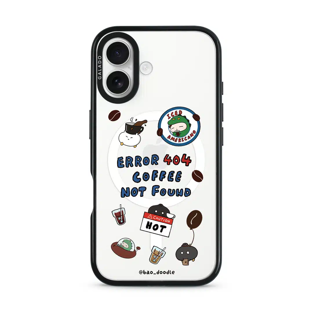 Bao Doodle Coffee 404 not found phone case (view 4)