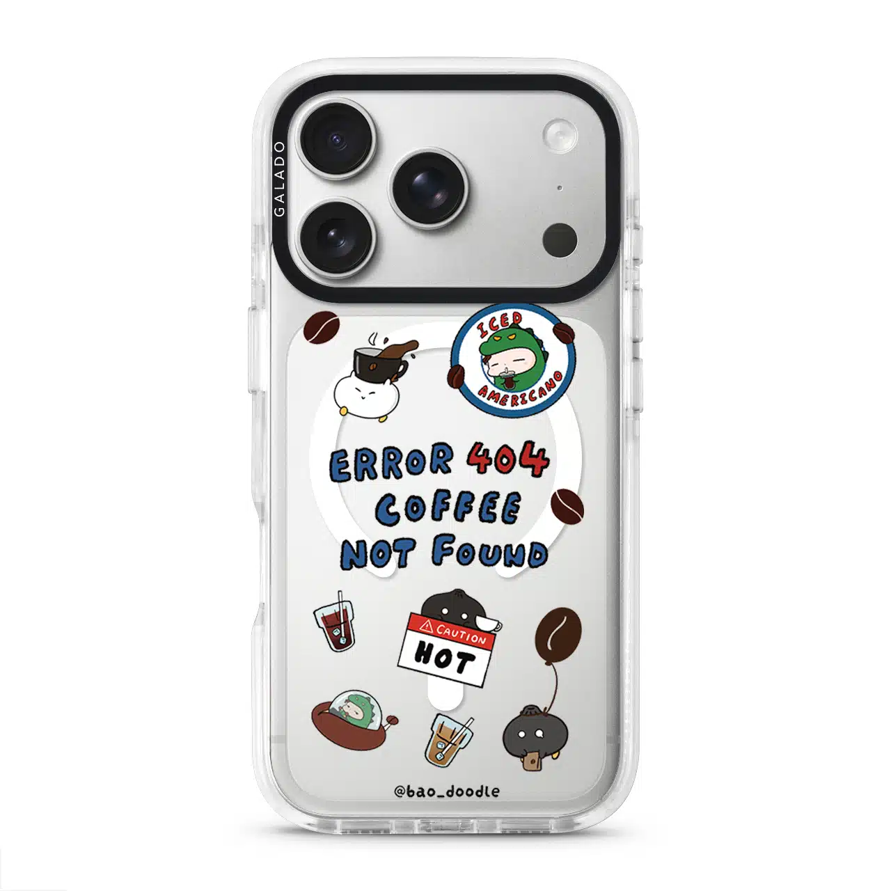Bao Doodle Coffee 404 not found phone case (view 7)