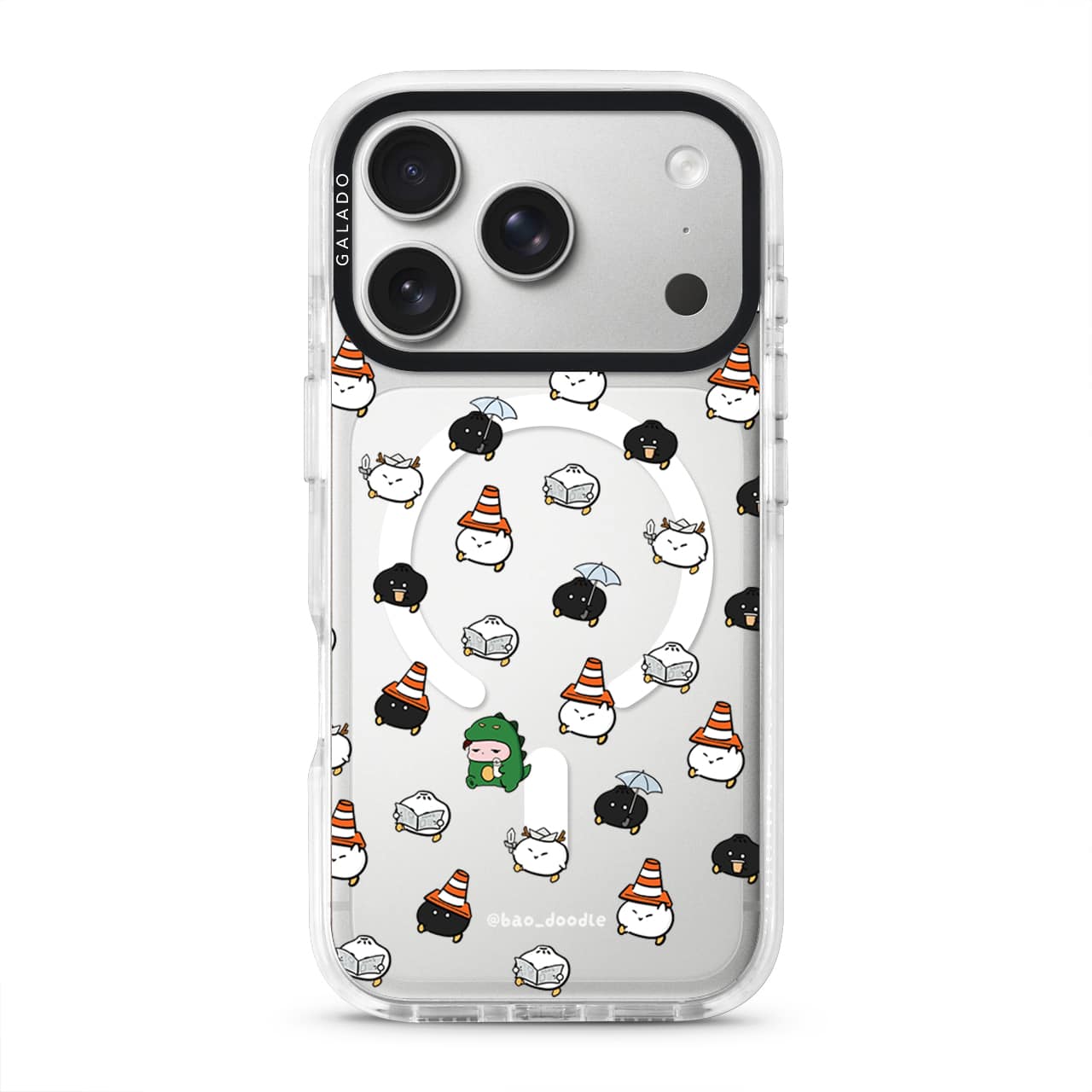 Bao Doodle Crossing Paths phone case in the white ProGuard case