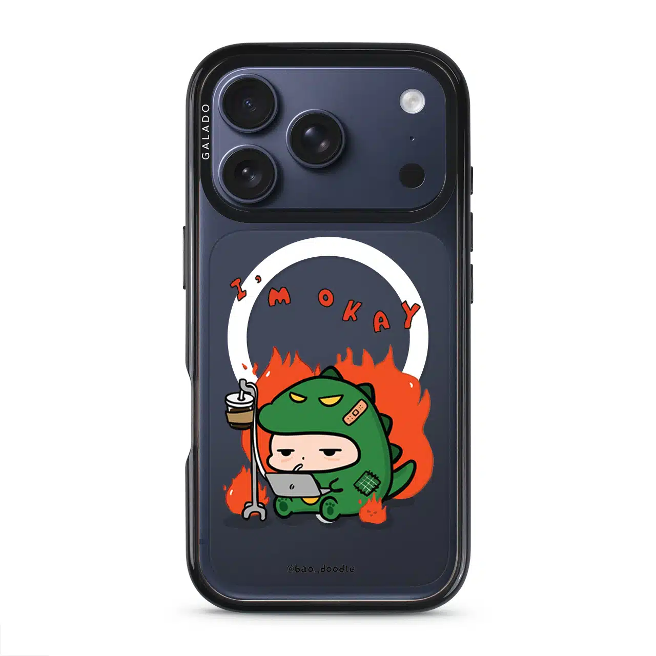 Bao Doodle Everything Is Fine phone case, third view